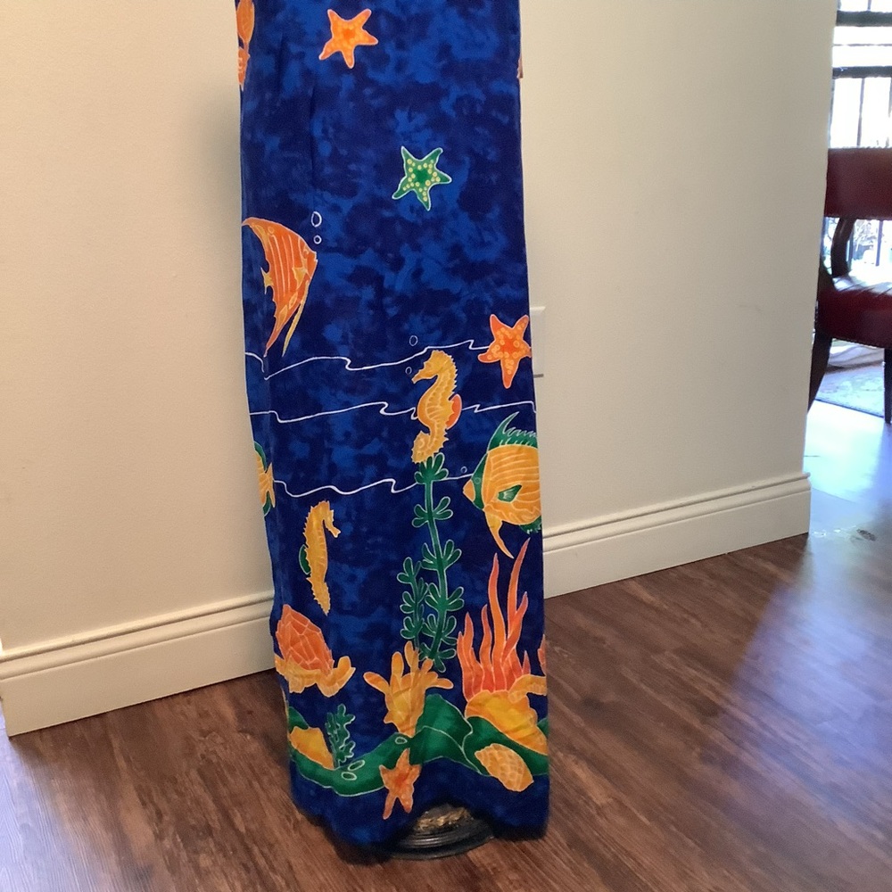 In Gear NWT vintage 90s med maxi  vacation cruise tropical sea life sundress - Picture 6 of 9
